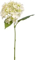 Emerald Kunstbloem hortensia tak - 50 cm - wit - kunst zijdebloem - Hydrangea - decoratie bloem