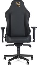 Ranqer Comfort - Chaise de jeu - Chaise de bureau - Jusqu'à 200 kg - Réglable - Accoudoirs réglables 4D - Cuir artificiel respirant - Ergonomique - Zwart