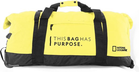 National Geographic Opvouwbare Reistas met wielen / Weekendtas - Vegan - 92 Liter (L) - Pathway - N10444 - Geel - Geel