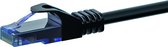 Danicom UTP CAT6a patchkabel / internetkabel 1 meter zwart - 100% koper - netwerkkabel