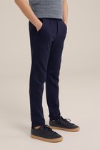 WE Fashion Jongens slim fit pantalon met structuur