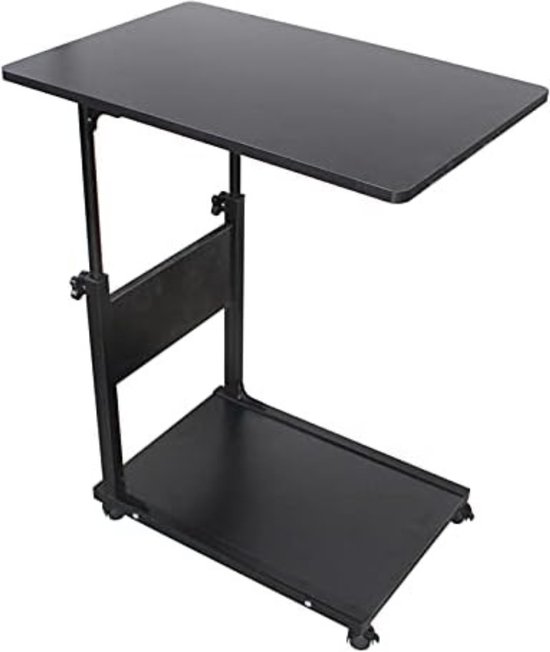 en.casa] Bijzettafel Siikainen laptoptafel op wielen 44x29x65 cm - 3