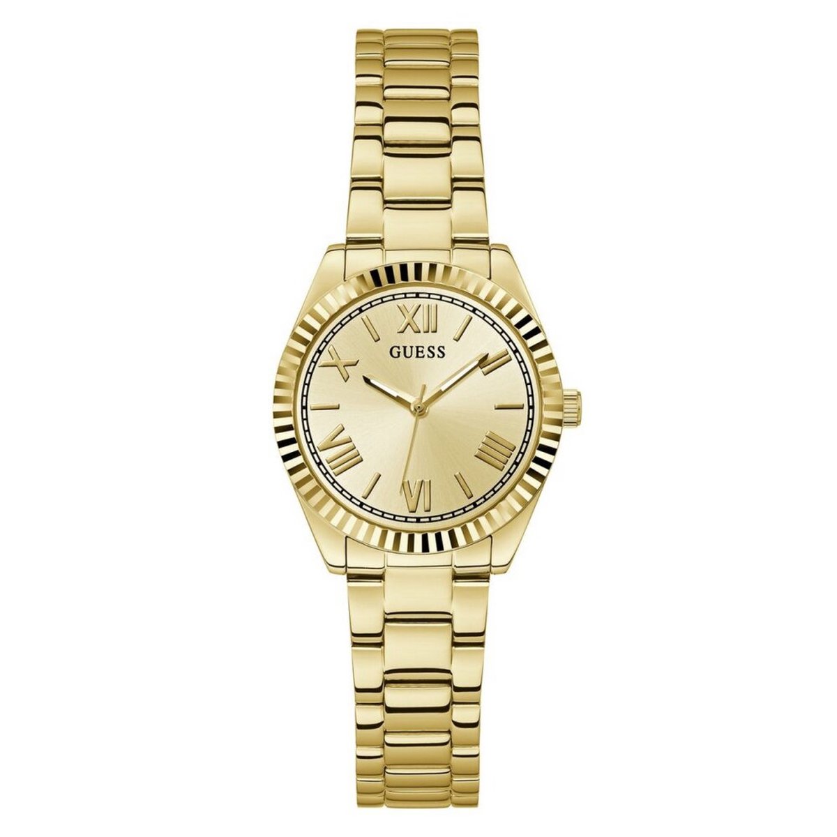Guess Dames Horloge GW0687L2 Staal met Gouden Plating Quartz en Gouden Wijzerplaat