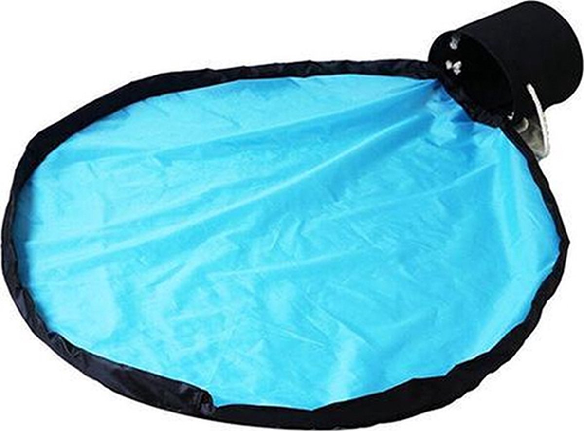 Blokken zak - opbergbox - opbergzak - speelgoed kleed - blauw/zwart