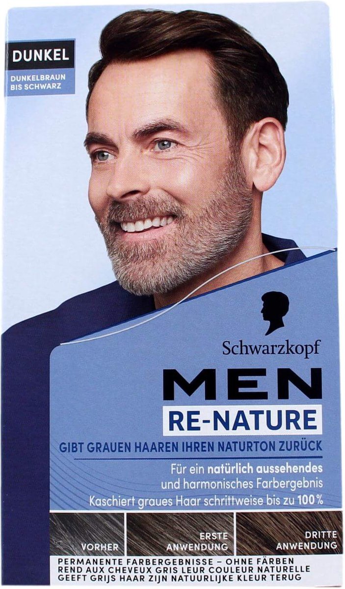 Schwarzkopf Re-Nature Cream Men Dunkelbraun - Donkerbruin 1ST