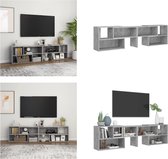 vidaXL Tv-meubel 149x30x52 cm spaanplaat betongrijs - Tv-meubel - Tv-meubels - Tv-kast - Tv-kasten