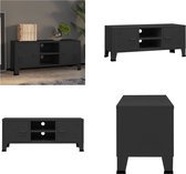 vidaXL Tv-meubel industrieel 105x35x42 cm metaal zwart - Tv-meubel - Tv-meubelen - Tv-meubels - Televisiekast