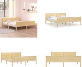 vidaXL Bedframe massief grenenhout 180x200 cm - Bedframe - Bedframes - Houten Bedframe - Bed