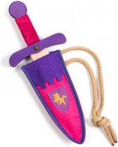 Kalid Medieval Toys - Dolk Camelot Roze 30 cm met schede - Carnaval - Ridders