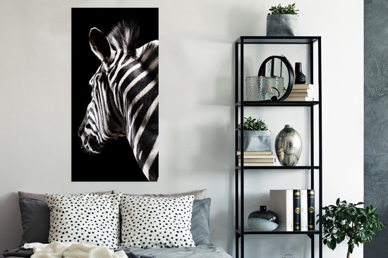 Poster 60x120 cm - Zebra - Wilde dieren - Patronen - Posters - Kamer decoratie - Wanddecoratie woonkamer - Muurdecoratie slaapkamer