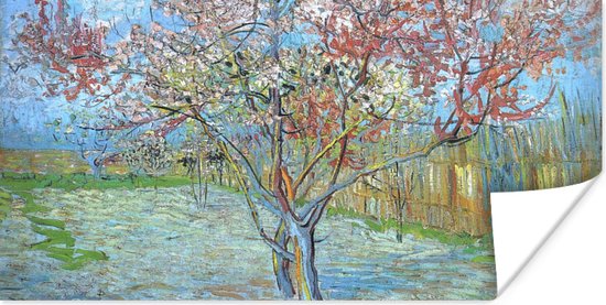 Poster De roze perzikboom - Vincent van Gogh - 150x75 cm