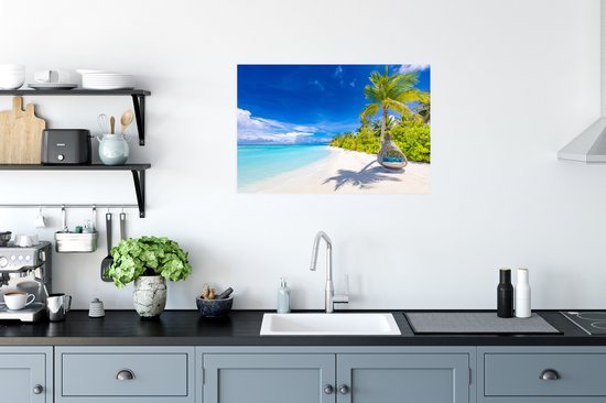 Poster Beach - Palm - Chaise suspendue - 90x60 cm