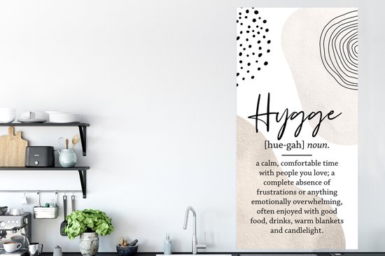 Affiche Hygge - Bougies - Citation - 80x160 cm