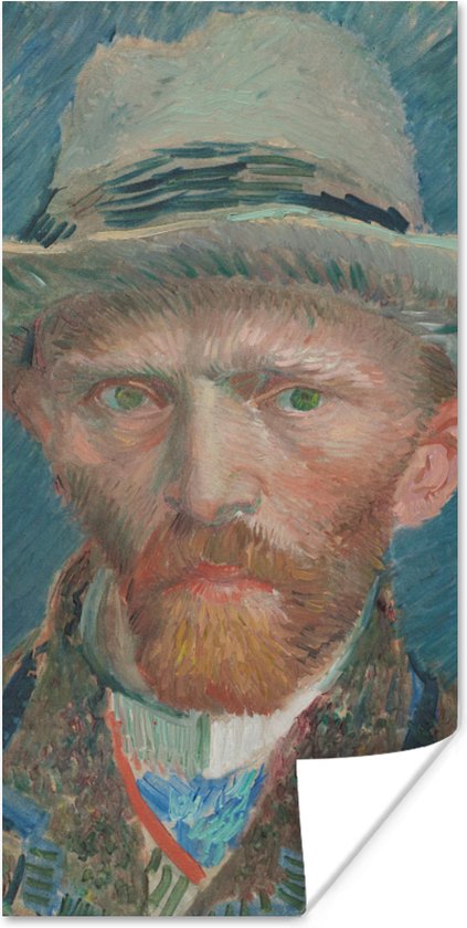 Poster Zelfportret 1887 - Schilderij van Vincent van Gogh - 20x40 cm