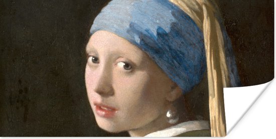 Poster Meisje met de Parel - Schilderij van Johannes Vermeer - 40x20 cm