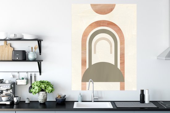 Affiche Rose - Abstrait - Beige - 90x120 cm