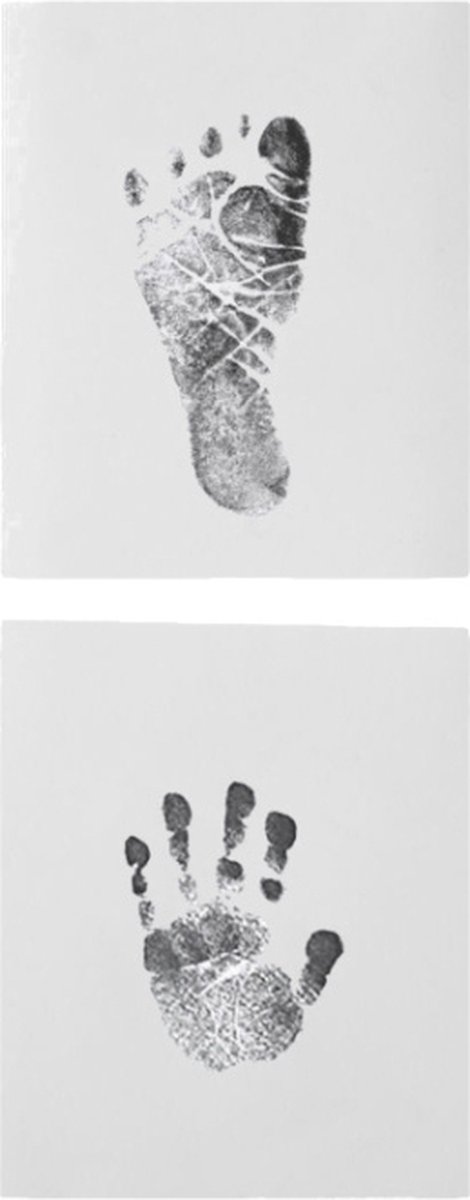 Happy Hands - Inkless Pads - Hand/voet afdruk ZONDER inkt aan te raken - Geen rommel - 3 prints - inclusief 3 kaarten — afbeelding 3