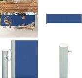 vidaXL Tuinscherm uittrekbaar 180x600 cm blauw - Windscherm - Windschermen - Zijscherm - Tuinscherm