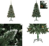 vidaXL Kunstkerstboom met LED's en kerstballen 150 cm - Kunstkerstboom - Kunstkerstbomen - Kerstboom - Kerstdecoratie