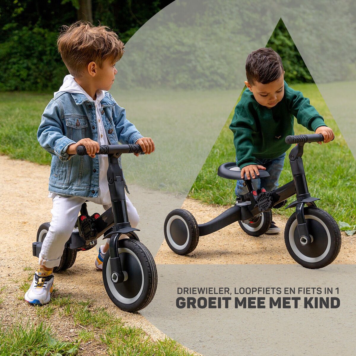 Topmark Kaya - 4 in1 Driewieler - Loopfiets - Balance Bike - Groen — afbeelding 6