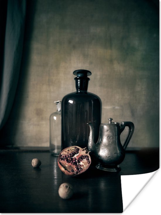 Affiche Nature morte - Bouteille - Fruit - 120x160 cm XXL