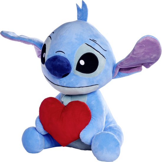 Simba Toys plush Disney Lilo & Stitch - Stitch knuffel met hartje - 50cm