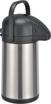 Airpot pompkan van roestvrij staal, 2,2 liter, isoleerkan voor warme en koude dranken, thermokoffie, theepot, drankdispenser, dubbelwandig, draaibaar, lekvrij