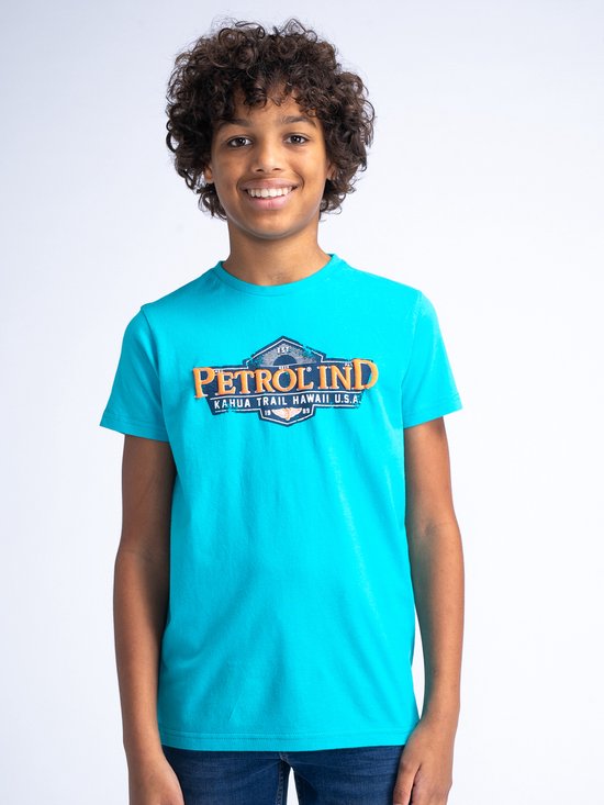 Petrol Industries - T-shirt Garçons avec illustration Driftwave - Blauw - Taille 140