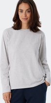 SCHIESSER Mix+Relax T-shirt - dames shirt lange mouwen grijs-gemeleerd - Maat: 44
