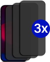 Triple Pack - Screenprotector geschikt voor iPhone SE 2020 - Privacy - Tempered Glass - Beschermglas - Glas - 3x Screenprotector - Privacy screenprotector