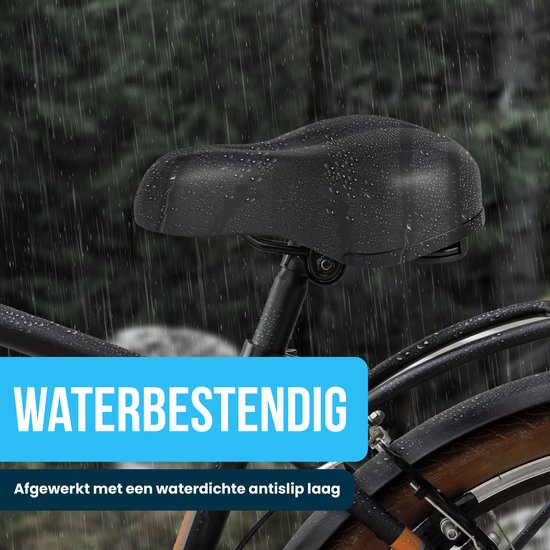 Fietszadel met gewatteerd, verdikt en verbreed geheugenschuim