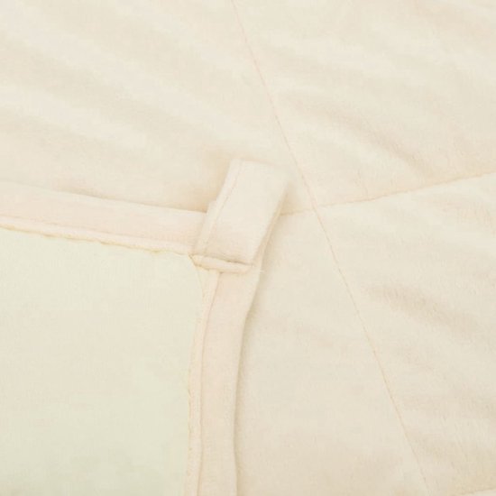 vidaXL Couverture lestée 200x220 cm 9 kg Tissu Crème légère - Couverture lestée - Couvertures lestées - Couverture - Beddengoed