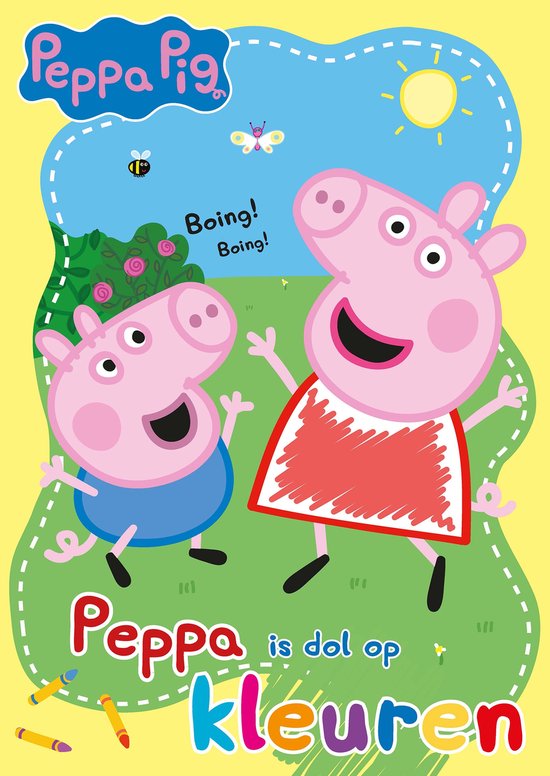 Foto: Peppa pig peppa is dol op kleuren