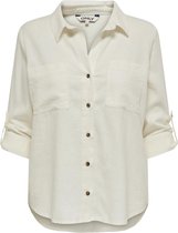 ONLY ONLYASMIN-CARO L/S LINEN SHIRT PNT NOOS Dames Blouse - Maat S