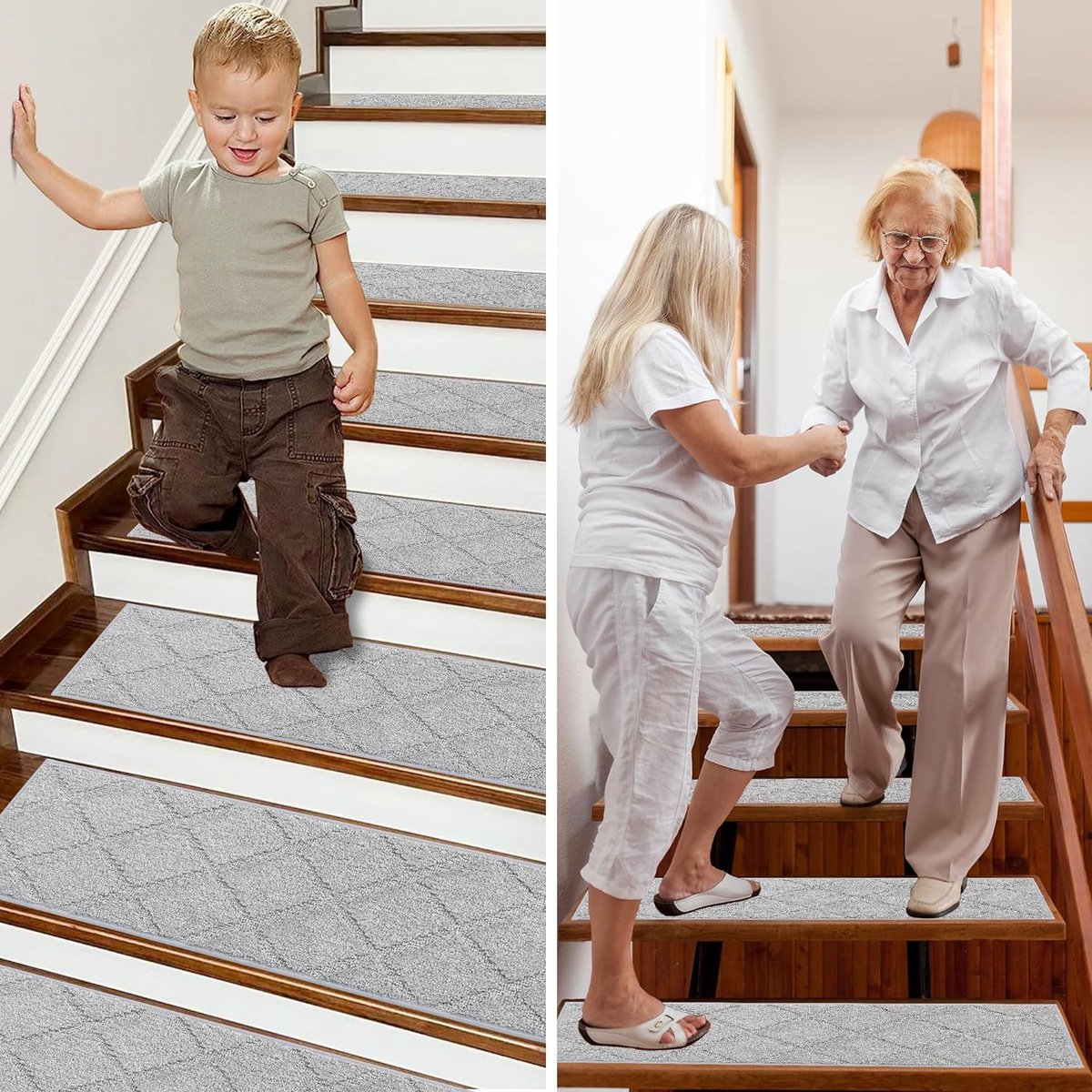 Homwiz Tapis d'Escalier Antidérapant, Lot de 15 Marchettes d'Escalier Autocollantes Intérieur, Moquette Escalier Réutilisable Découper pour Protéger Animaux, Seniors, Enfants (Noir, 65x20 cm Homwiz Tapis d'Escalier Antidérapant, Lot de 15 Marchettes d'Escalier Autocollantes Intérieur, Moquette Escalier Réutilisable Découper pour Protéger Animaux, Seniors, Enfants (Noir, 65x20 cm