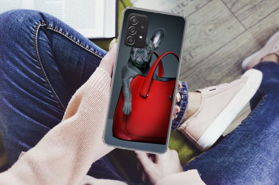 Coque Samsung Galaxy A53 5G - Chien - Drôle - Sac - Enfants - Garçons - Filles - Kids - Coque de téléphone en Siliconen