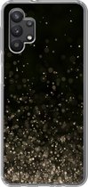 Coque Samsung Galaxy A32 5G - Paillettes sur fond noir - Siliconen - Noël - Cadeaux - Cadeaux chaussures