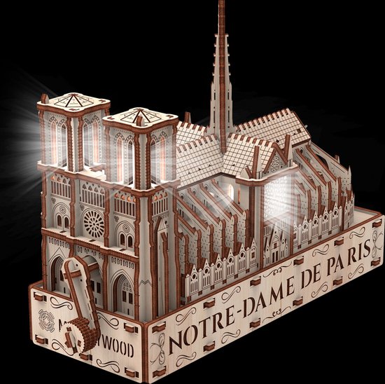 Maquette Bois Mr PLAYWOOD – Cathédrale Notre-Dame à Assembler Sans Colle Ni Outils, Dès 14 Ans !