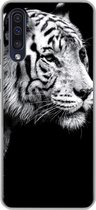 Geschikt voor Samsung Galaxy A50 hoesje - Tijger - Wilde dieren - Licht - Siliconen Telefoonhoesje
