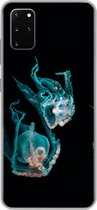 Geschikt voor Samsung Galaxy S20 Plus hoesje - Kwal - Zeedieren - Zwart - Siliconen Telefoonhoesje
