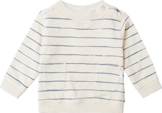 Noppies Boys Sweater Barrigton long sleeve Jongens Trui - Whitecap Gray - Maat 68