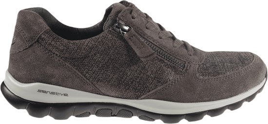 Gabor rollingsoft sensitive 76.968.61 - dames rollende wandelsneaker - bruin - maat 37 (EU) 4 (UK)