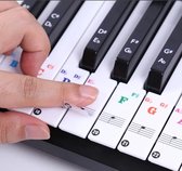 Autocollants piano - Autocollants clavier - Apprentissage facile des notes de musique - 49/54/61/88 touches - Couleur