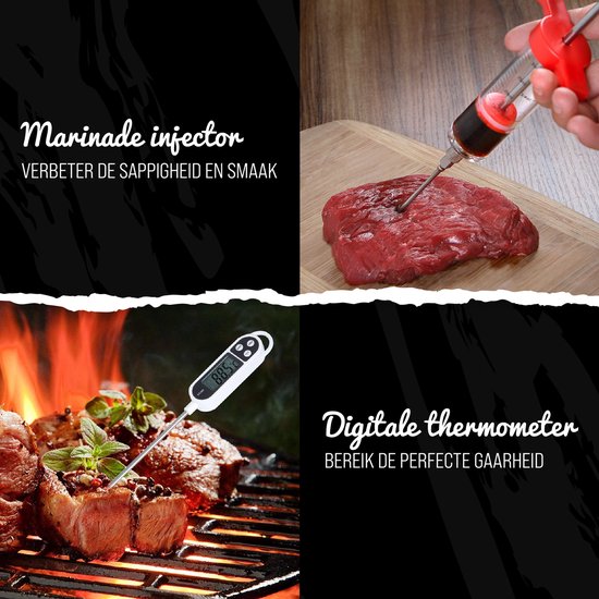 Master Knives 42 pièces - Accessoires BBQ – Outils BBQ – Set BBQ – Acier inoxydable