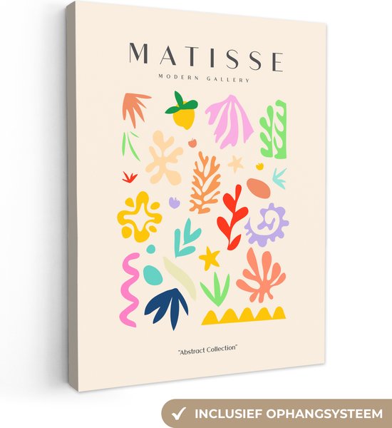 Peinture sur toile 90x120 cm - Décoration murale Matisse - Art - Nature - Abstrait - Décoration murale salon - Décoration chambre moderne - Tableaux abstraits