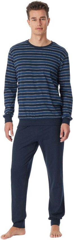 Schiesser Pantalon long pyjama - 800 Blue - taille XL (XL) - Hommes Adultes - 100% coton - 181534-800-XL