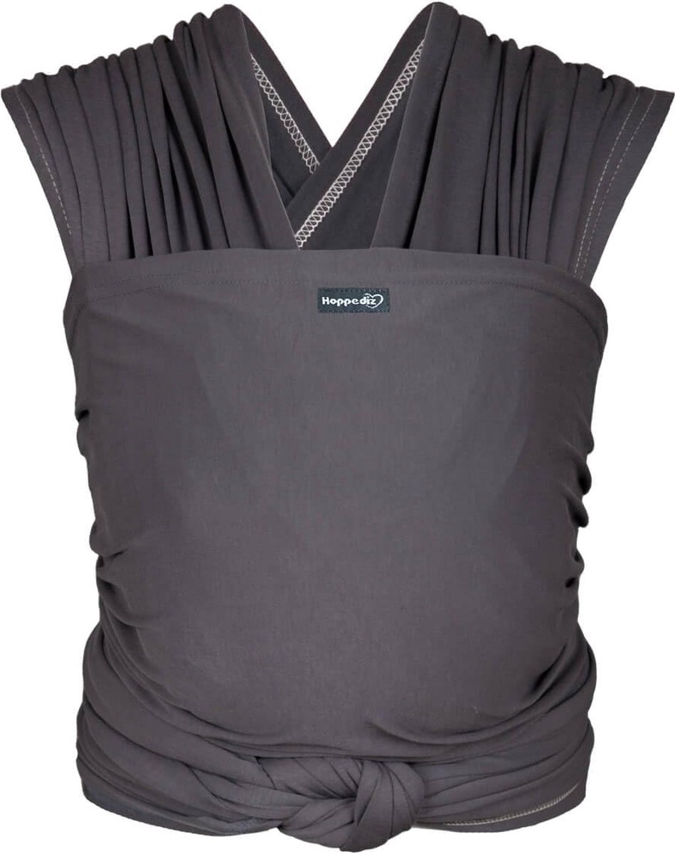 Elastische draagdoek voor premature en pasgeboren baby's, inclusief draaginstructies, houtskool