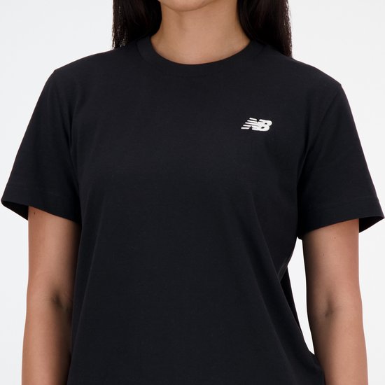 New Balance Jersey Small Logo T-Shirt Dames T-shirt - Zwart - Maat L