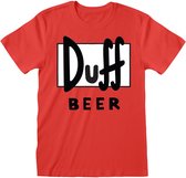 Uniseks T-Shirt met Korte Mouwen The Simpsons Duff - S