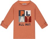 Play All Day peuter T-shirt - Jongens - Dark Orange Shade - Maat 98